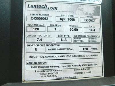 Used LANTECH Q 300 XT Wrapping Machines New Jersey US | Champion Trading Corporation #1471056