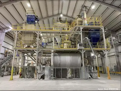 Used ANIVI 8’ x 15’ Ball Mill Grinding System – 370 HP Drive, Air Classifier & Dust Collection, Complete Zircon Milling Plant