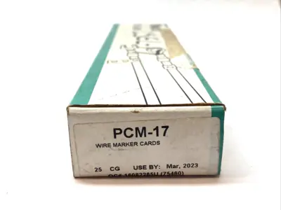New | in-Stock Panduit Pan-Code Wire Marker Cards BOX OF 17 CARDS Commercial Materials & Supplies Michigan US | Maverick Industrial Sales #1392529
