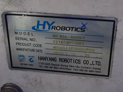 USED 2012 HANYANG ROBOTICS CO NEXIA400S
