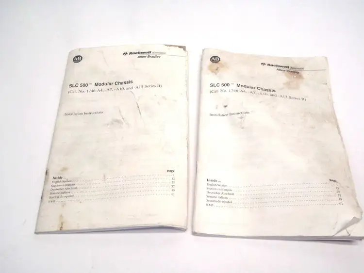 Used ALLEN-BRADLEY MODULAR CHASSIS INSTALLATION INSTRUCTIONS PLC Chassis Michigan US | Maverick Industrial Sales #1123158
