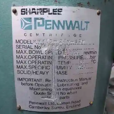 USED SHARPLES STAINLESS STEEL