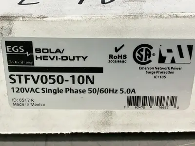 Used SOLA HD / EMERSON STFV05010N Surge Protectors Ohio US | HGR 24 #1549596