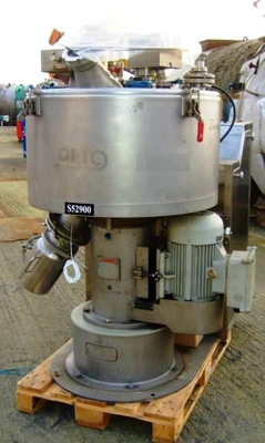 GFT V 63-U perforate basket centrifuge, Hastelloy C22.