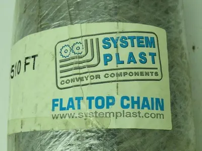 System Plast LFG 2120H-0510 FT Flat Top Modular Plastic Conveyor Belt 20" x 5'