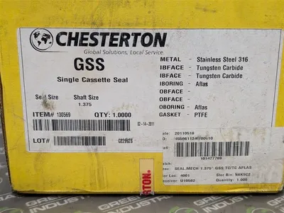 Chesterton GSS Single Cassette Seal Kit 130569 1.375" Shaft Size 11 New NIB