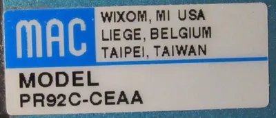 NEW MAC VALVES PR92C-CEAA VALVE MANIFOLD 92B-ABA-000-DN-DDAJ-1JM PR92CCEAA