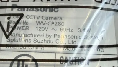 NEW PANASONIC WV-CP280 COLOR CCTV CAMERA WVCP280