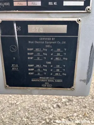 Used 333 Sq Ft Heat Exchanger, Duplex 2205 Construction, 662 PSI Shell Rating, 2023