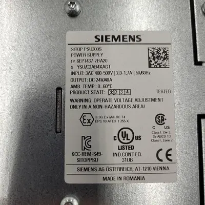 New | in-Stock SIEMENS SIEMENS 6EP1 437-2BA20 POWER SUPPLY Power Supplies | ND Industrial Surplus #1218998