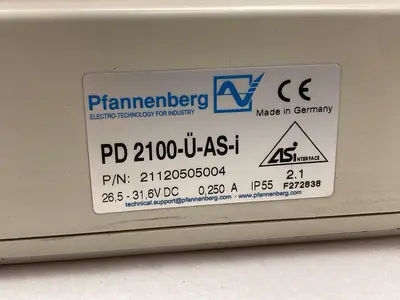 New | in-Stock PFANNENBERG PD 2100-U-AS-I Industrial Controls Ohio US | Surplus Asset Holdings #1262391