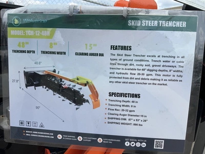 Used WOLVERINE TCR-12-48H SKID STEER TRENCHER Trenchers Michigan US | Miedema Asset Management Group #1322385