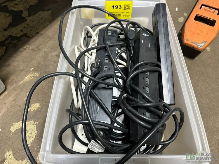 Used _UNKNOWN_ (8) ASSORTED POWER STRIPS IN TOTE Surge Protectors Illinois US | Heath Industrial Auction Services #1573808