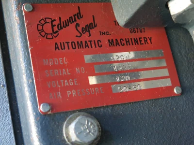 USED EDWARD SEGAL 92GW GROMMET MACHINE