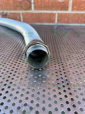 Stainless Steel   Flexible Vacuum 30" Hose w/ 3" Vacuum Fitting to 2" Threaded