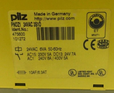 Used Pilz PNOZ1 Relays & Switches Michigan US | Maverick Industrial Sales #1397659
