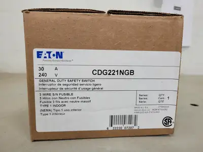 New | in-Stock EATON CDG221NGB Switchgears British Columbia CA | Lenmark #409309