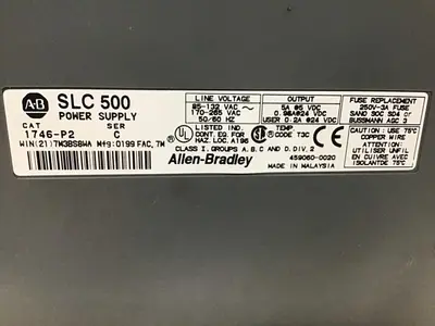 USED ALLEN BRADLEY 1746-P2 SER C / 1746-A7 SER B