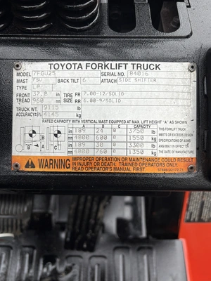 USED 2007 TOYOTA 7FGU25