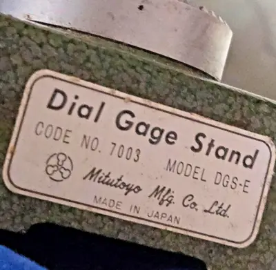 Mitutoyo DGS-E Dial Gage Stand Machinist Tool 7003