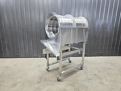 Used Coating Pan Drum Tumbler, 24" Diameter X 48" Long