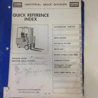 USED CLARK EQUIPMENT MANUAL008