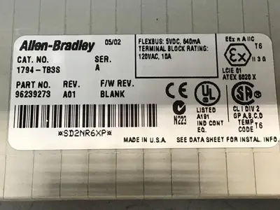 USED ALLEN BRADLEY 1794-TB3S SER A