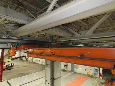 Cleveland Tramrail P&H 1/2 Ton Single Girder Underhung Bridge Crane 45' 10" Span