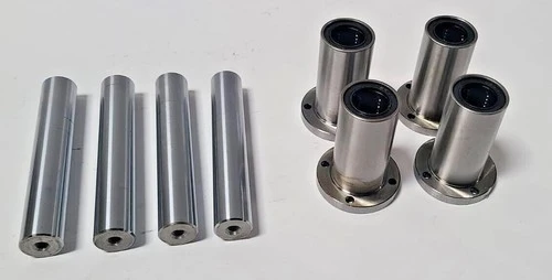 Lot of 4 LM25UU Linear Motion 25mm Ball Bearing Long Shaft Flange Bushing