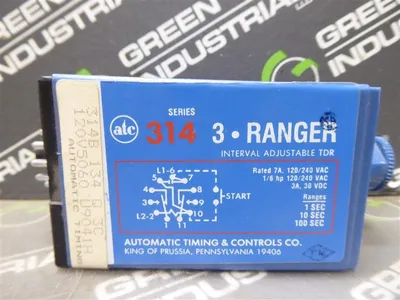 ATC Series 314 on Delay Adjustable Time Delay Relay 0 - 100 Seconds Used