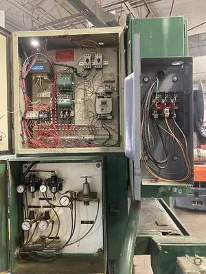 USED TIMESAVERS TB337, 37" TOP-HEAD ABRASIVE PLANER
