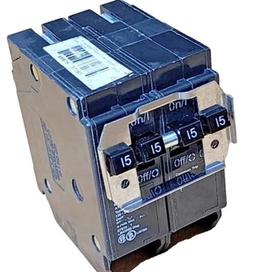 Eaton BQC215215 Circuit Breaker, Type BQC, 4-Pole, 2x 15A, 120/240V [New]