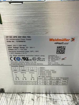 WEIDMULLER CP DC UPS 24V 20A 10A Electrical/PLC/Automation | ESS Industrial Equipment Sales (8)