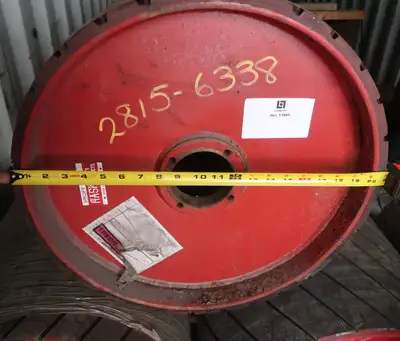 38" x 20.5" Rubber Pulley Lagging, Outside to Outside