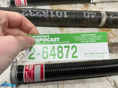 Lot of (3) Sectional Garage Door Torsion Springs (2”, 2”, and 3” Outer Diameter) (32”, 32”, and...