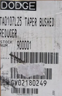 NEW DODGE TA0107L25 TAPER BUSHED GEAR REDUCER 25:1 900001
