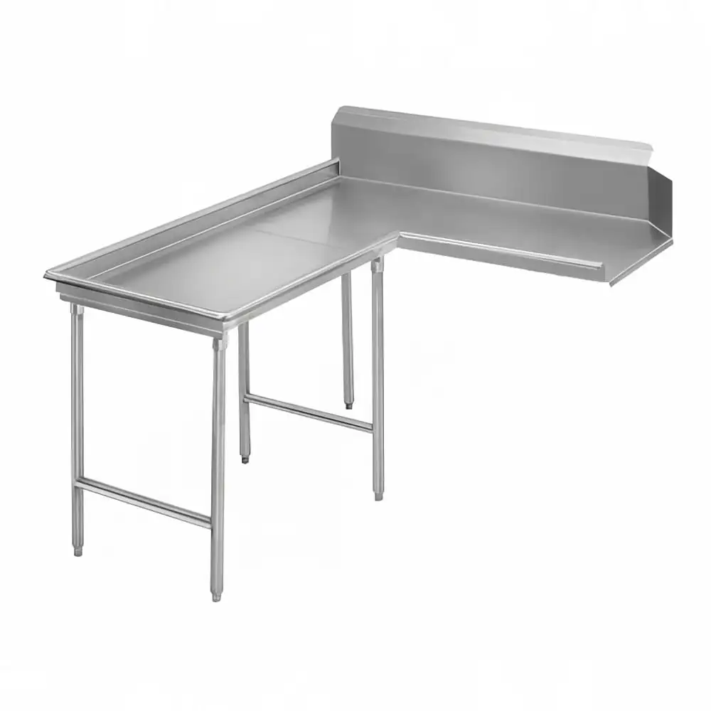 Advance Tabco DTC-G30-48L 47" Dishtable - Island Style, Stainless Legs, R-L, 14 ga 304 Stainless