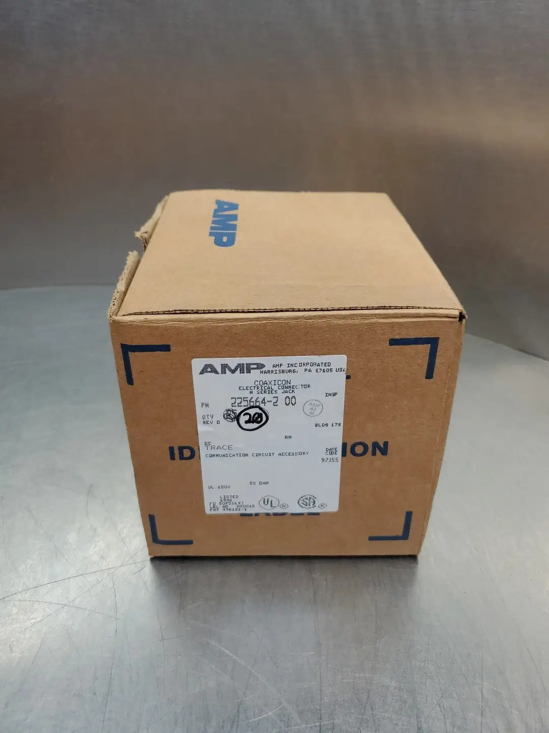 AMP P/N: 225664-2 COAXICON N S Series Connector Jack - Lot of 20. 5D-29