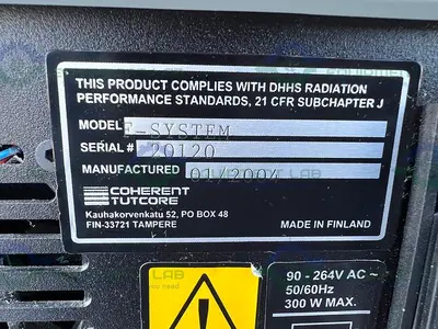 USED COHERENT TUTCORE F-SYSTEM LASER SYSTEM