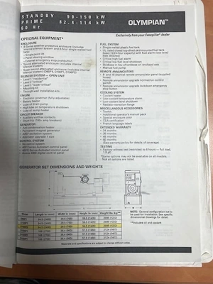 CAT / OLYMPIAN 100kW Generators | Iron Listing (8)