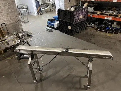 USED CONVEYOR CONVEYOR 84”X16”X40” BALDOR VM3538 .5 HP 3 PH