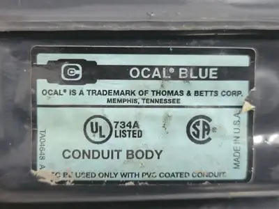 OCAL Blue PVC Coated Conduit Body TA04648 A