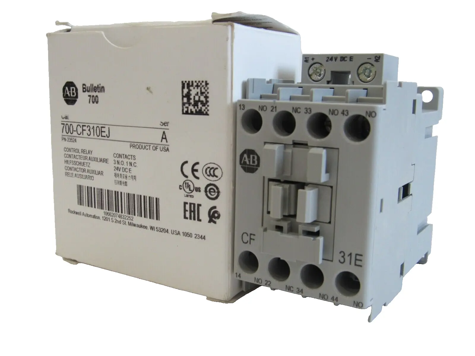 ALLEN BRADLEY 700-CF310EJ CONTROL RELAY SER.A 700CF310EJ NEW, SURPLUS
