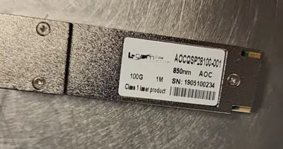 Active Optical Cable QSFP28 100Gbps- AOCQSP28100-001/ 1M/ MSA Compat. (BIN461)