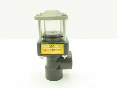 Plast-o-matic D100B 1" Shutoff Valve Pneumatic Air Powered Control PVC Sch 80