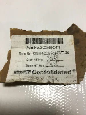 Dresser Consolidated 19226LCF-2-CC-MS-31-FT-FT-LA Pressure Relief Valve