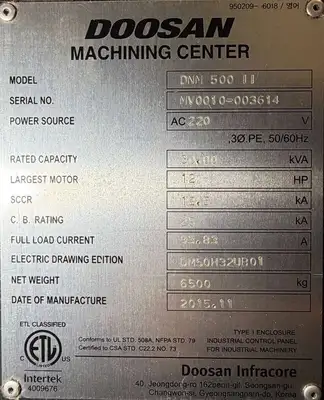 2015 DOOSAN DNM 500II Vertical Machining Centers | Machinery Network (17)