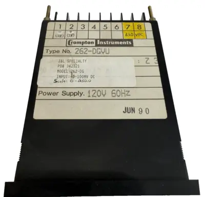 NEW CROMPTON INSTRUMENTS 262-DGVU PANEL METER 120V 60HZ 262DGVU