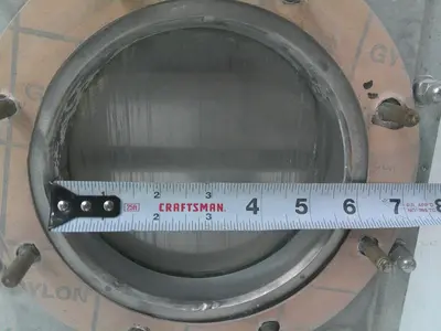 SPC9310  Valve I450x6 1/2 Salina Vortex gate valve, DAC45AD cylinder, Stainless Steel Contact Parts
