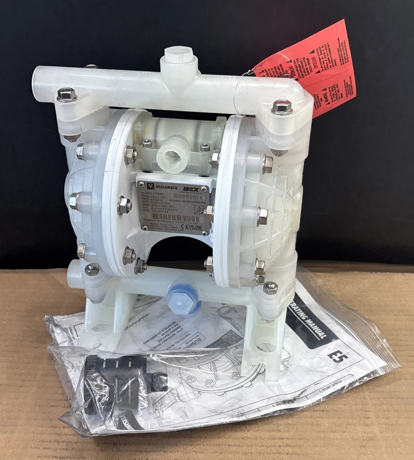 New | in-Stock VERSA-MATIC E5PP2R259D Diaphragm Pumps Indiana US | J&J Industrial Supply #1537976